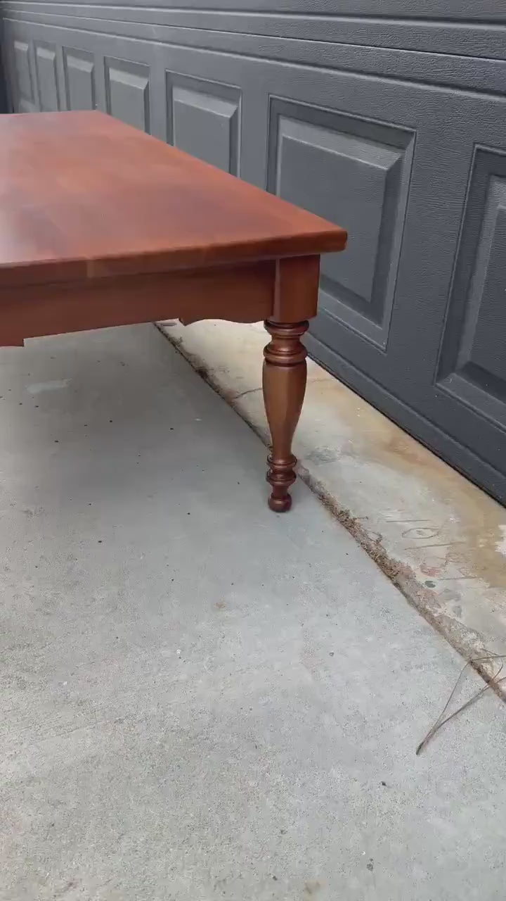 Vintage Mid 20th Century Solid Maple Farmhouse Coffee Table