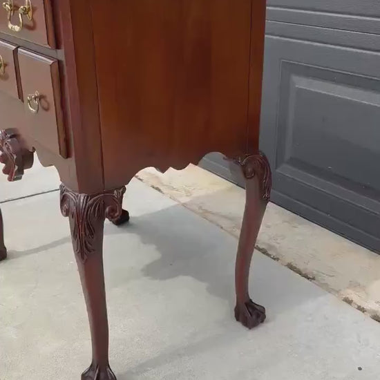 Vintage Link Taylor Mahogany Ball & Claw Lowboy Chest