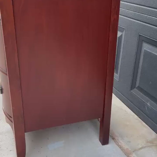 Vintage Mid 20th Century Traditional Mahogany Narrow Storage End Tables 13.25" Wide - a Pair