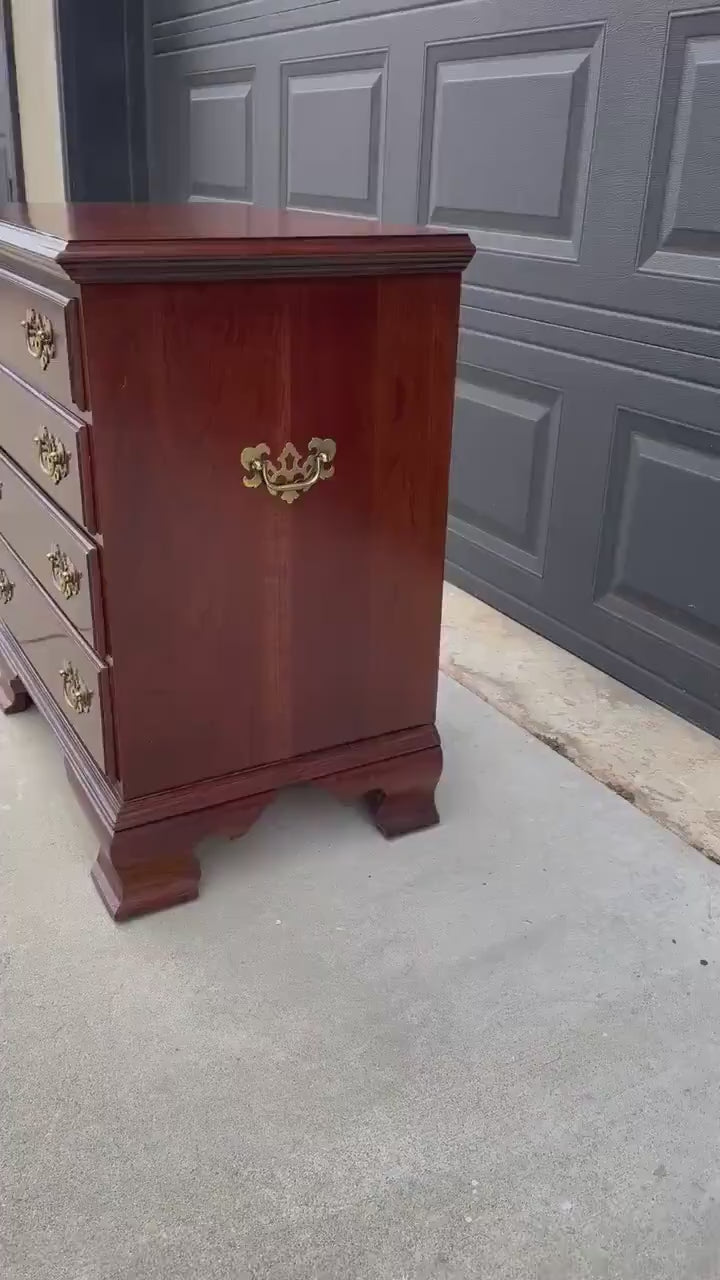 Vintage Solid Cherry Four Drawer Traditional Nightstand